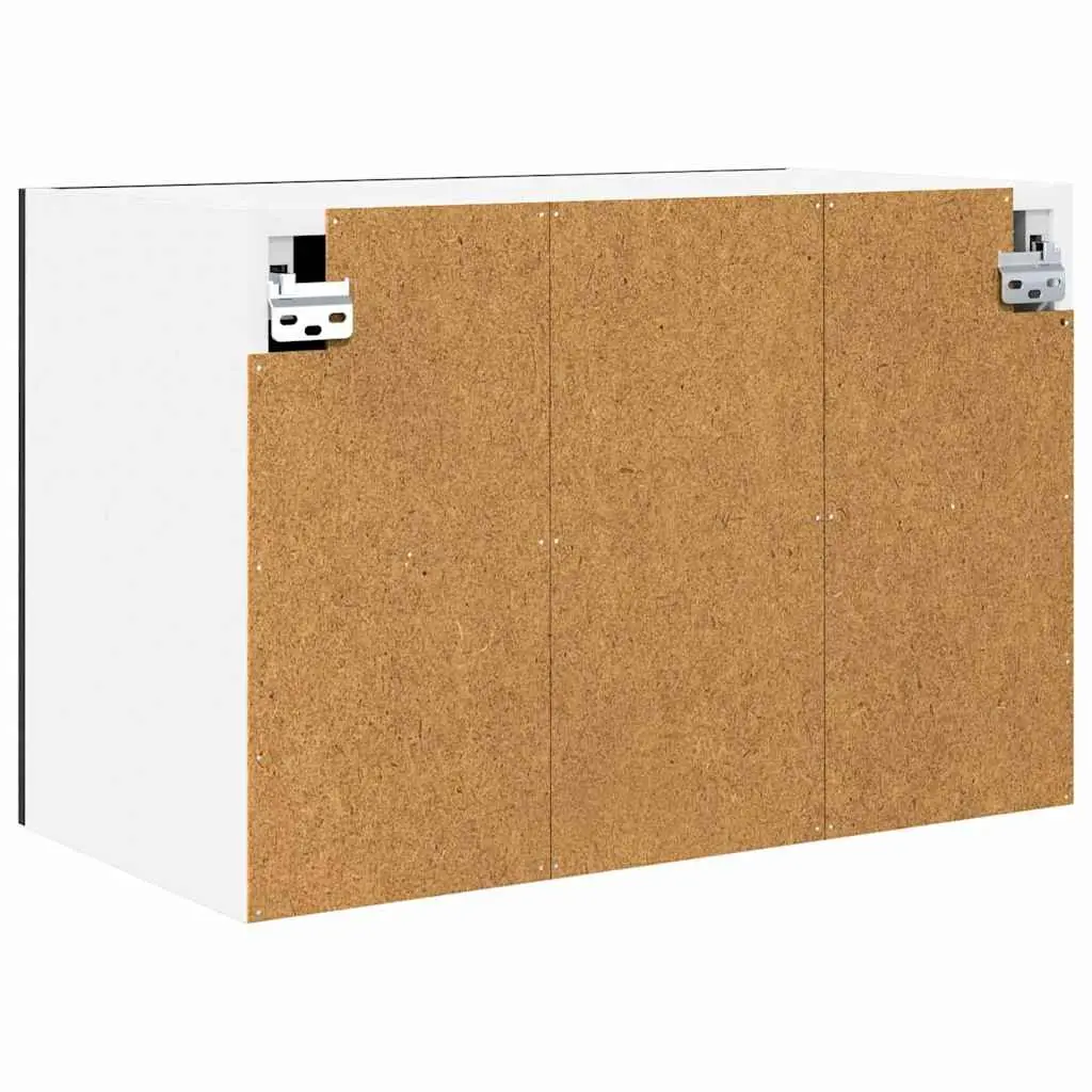 Hanging Kitchen Cabinet Modern Storage 60x31x40 cm Black Oak White