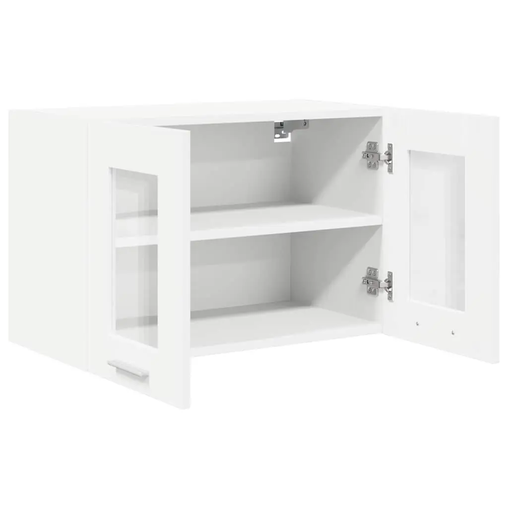 Hanging Kitchen Cabinet Set 2 pcs Modern Storage 60x31x40cm White Engineered Wood
