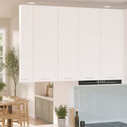Hanging Kitchen Cabinet White Modern Storage Engineered Wood 30 x 31 x 100 cm