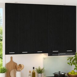 Hanging Kitchen Cabinet Black Oak 40 x 31 x 100 cm Storage Engineered Wood