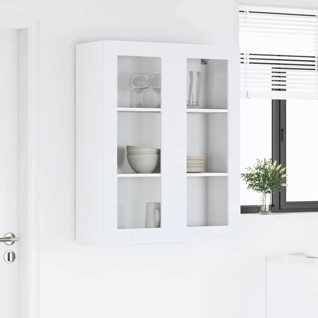 Hanging Kitchen Cabinet Modern Storage 80 x 31 x 100 cm White Engineered Wood