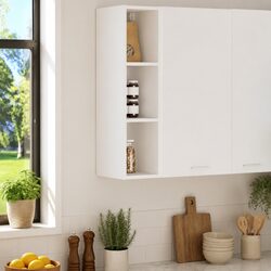 Hanging Kitchen Cabinet White Modern Storage 20x29.5x80cm Engineered Wood