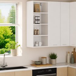 Hanging Cabinet White Kitchen Storage 40 x 29.5 x 100 cm Engineered Wood Wall