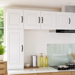 White Kitchen Cabinet Dishwasher Panel Storage Unit Modern Engineered Wood