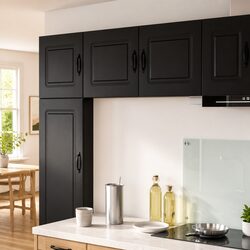 Dishwasher Panel Kitchen Cabinet Black Engineered Wood Storage Furniture