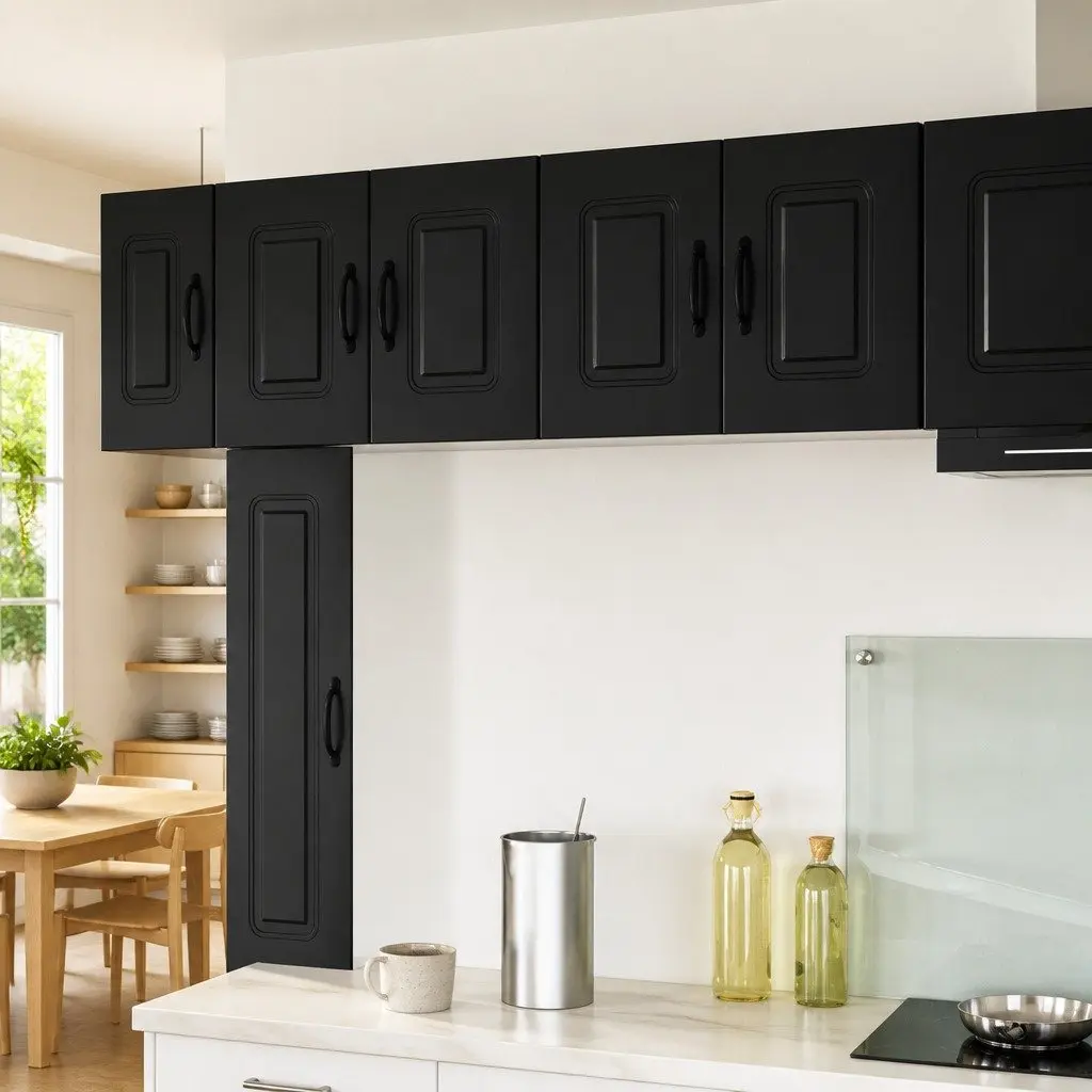 Dishwasher Panel Cover Replacement Black 60 x 31 x 40 cm Engineered Wood Kitchen Cabinet Door