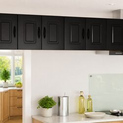 Kitchen Cabinet Dishwasher Panel Black Engineered Wood Storage 60 x 31 x 40cm