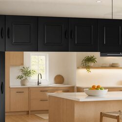 Dishwasher Panel Kitchen Cabinet Black Engineered Wood Storage Cupboard