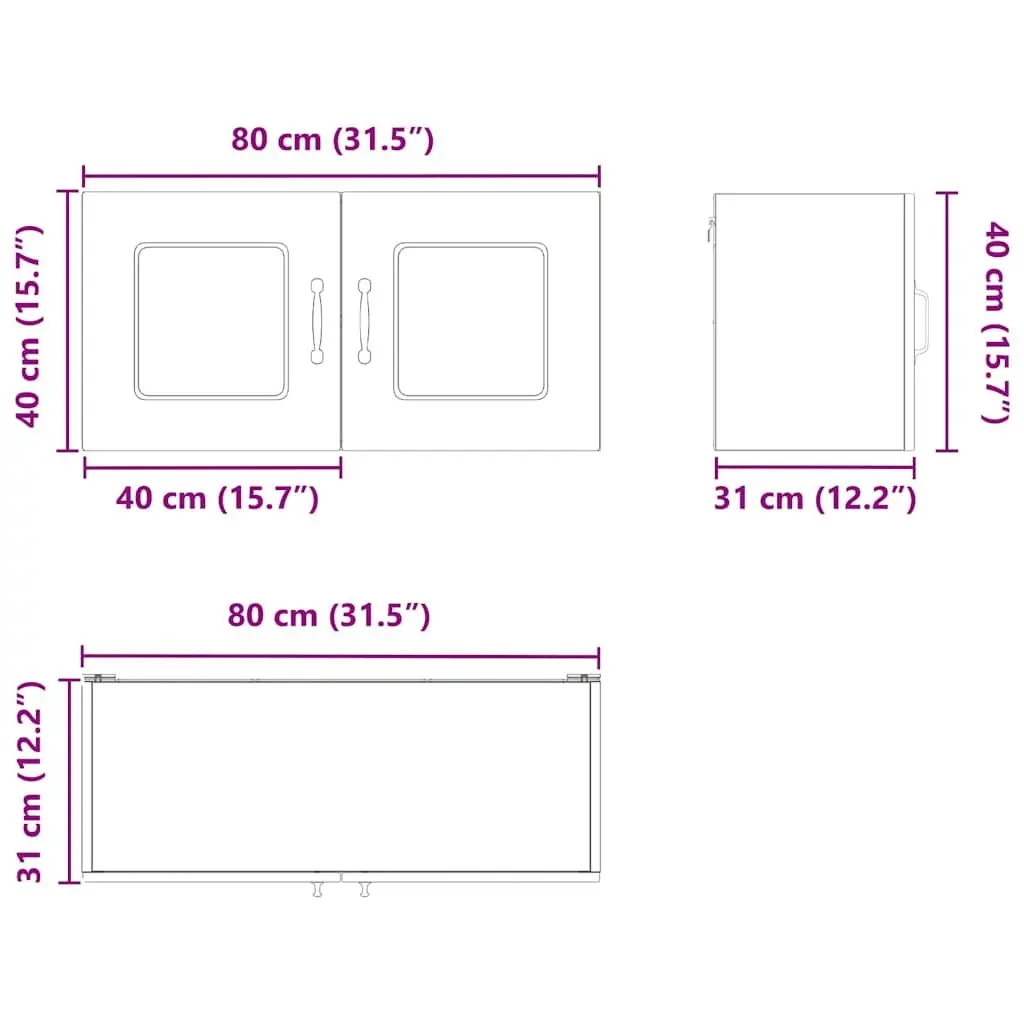 Dishwasher Panel Kitchen Cabinet Engineered Wood White 80x31x40cm