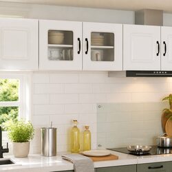 Kitchen Dishwasher Panel Cabinet High Gloss White Storage Organiser 80x31x40cm