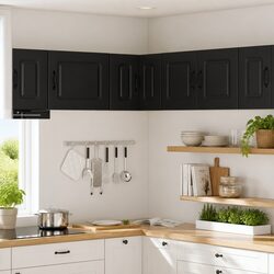 Dishwasher Panel Kitchen Cabinet Black 57x57x40cm Engineered Wood Storage