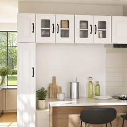 Kitchen Dishwasher Panel High Gloss White Engineered Wood Cabinet Storage