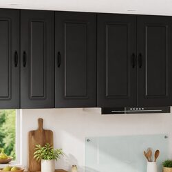 Dishwasher Panel Kitchen Cabinet Black Engineered Wood Storage Furniture