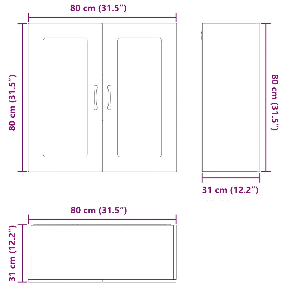 Dishwasher Panel White Engineered Wood 80 x 31 x 80 cm Kitchen Cabinet Door Front Replacement