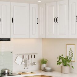 White Dishwasher Panel Kitchen Cabinet Engineered Wood Storage Cupboard