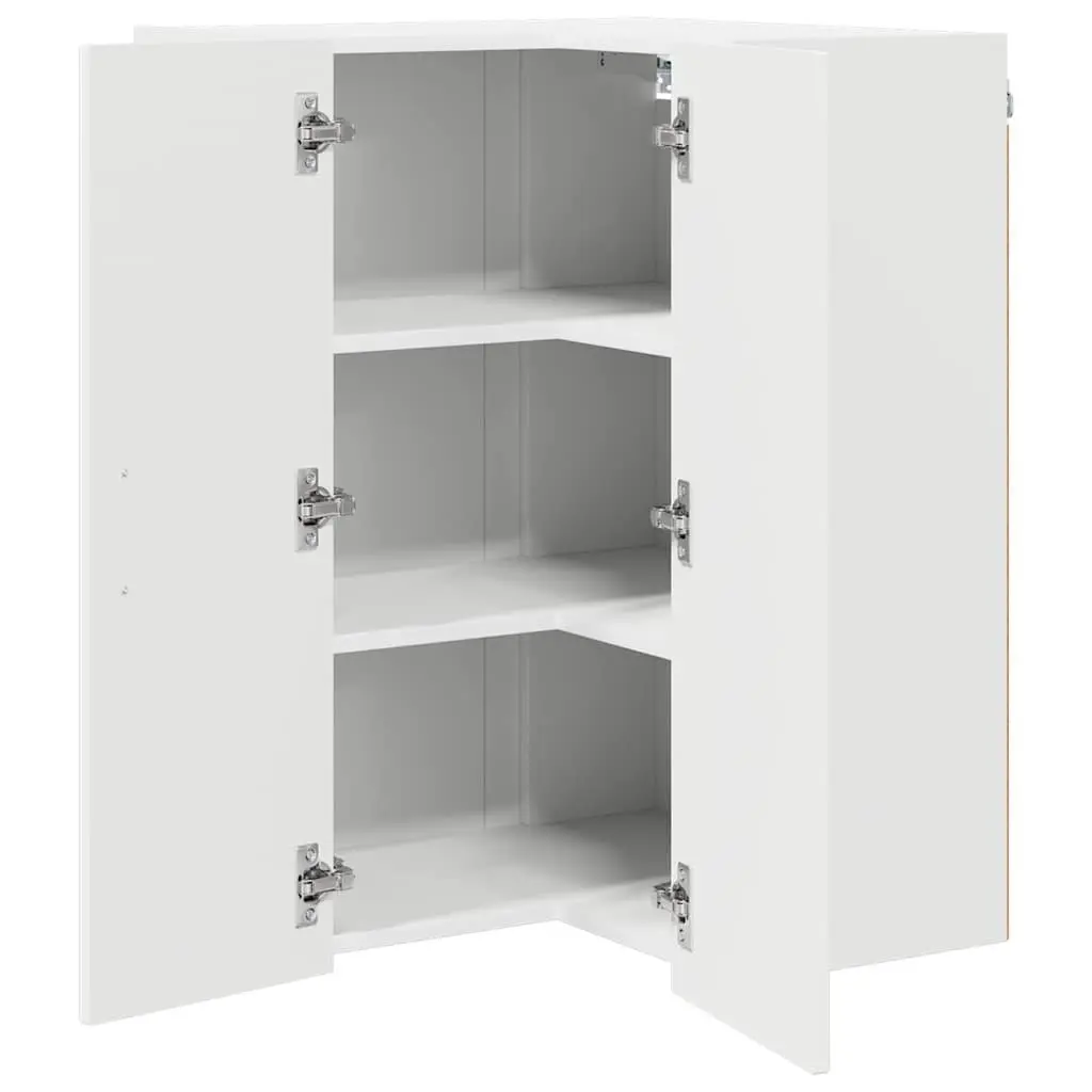 Kitchen Cabinet Engineered Wood Storage Cupboard White 57 x 57 x 80 cm