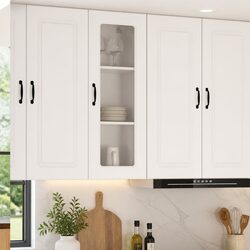 Kitchen Dishwasher Panel Cabinet High Gloss White Storage Organiser 40x31x100cm