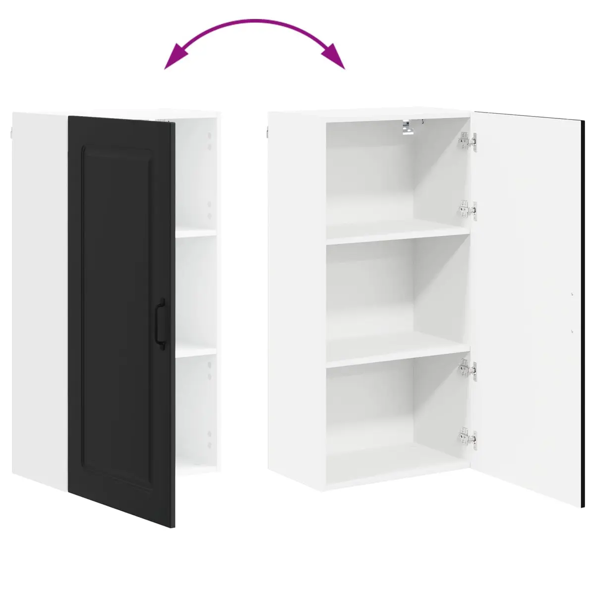 Kitchen Cabinet Engineered Wood Black 50 x 31 x 100 cm