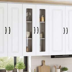 Dishwasher Panel Kitchen Cabinet White Engineered Wood Storage Organiser
