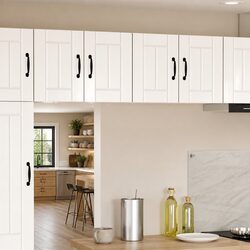 Wall Cabinet Kitchen Storage High Gloss White Dishwasher Panel 60x31x40cm