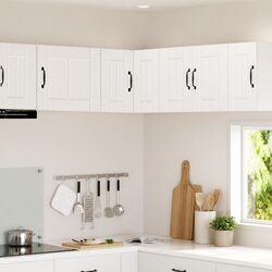 Wall Corner Cabinet High Gloss White Kitchen Storage Unit 57 x 57 x 40 cm