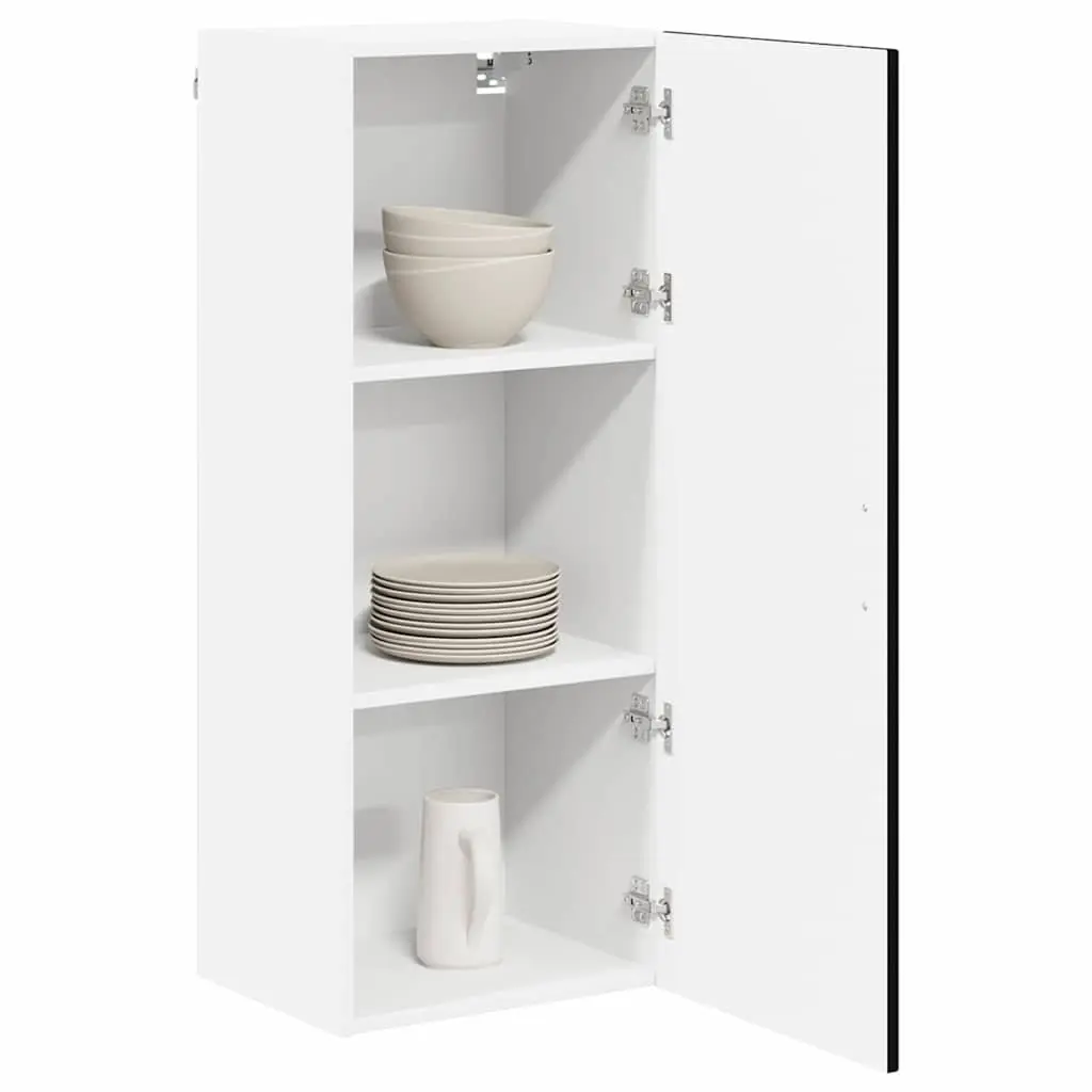 Wall Cabinet Kitchen Storage Dishwasher Panel Engineered Wood Black 40 x 31 x 100 cm
