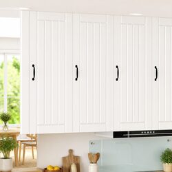 Wall Cabinet Kitchen Storage Dishwasher Panel High Gloss White Modern