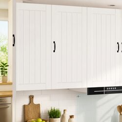 Wall Cabinet Dishwasher Panel Kitchen Storage High Gloss White Engineered Wood