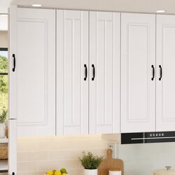 Wall Cabinet Kitchen Storage Engineered Wood White 60x31x100cm Modern Furniture