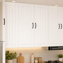 Wall Cabinet High Gloss White Kitchen Storage Engineered Wood 80 x 31 x 100 cm