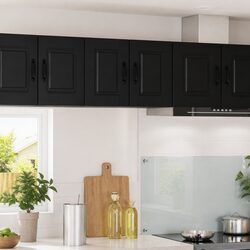 Wall Cabinet PORTO Black Kitchen Storage 30 x 31 x 40 cm Engineered Wood