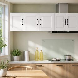 Wall Cabinet PORTO Kitchen Storage White 40 x 31 x 40 cm Engineered Wood