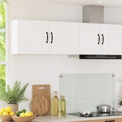 Wall Cabinet Kitchen Storage White 50x31x40cm Engineered Wood Shelves