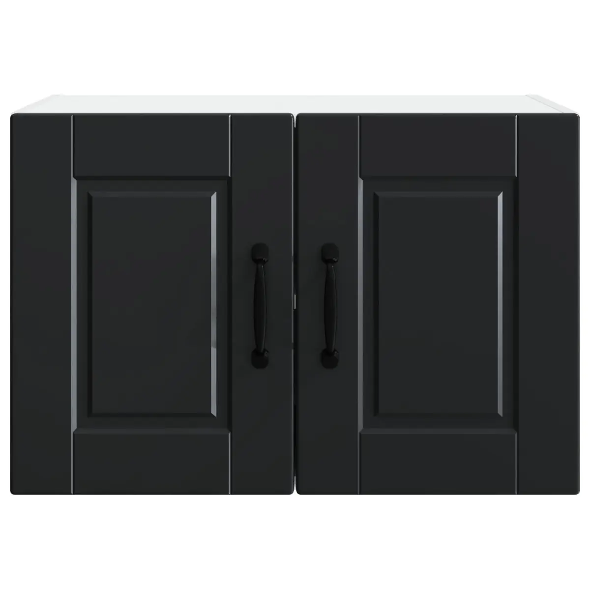 Wall Cabinet Kitchen Storage Engineered Wood Black 60x31x40cm