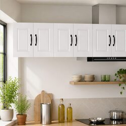 Wall Cabinet PORTO 60 x 31 x 40 cm High Gloss White Kitchen Storage Shelves