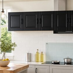 Wall Cabinet Kitchen Storage Black 80x31x40cm Engineered Wood Mounted Shelf
