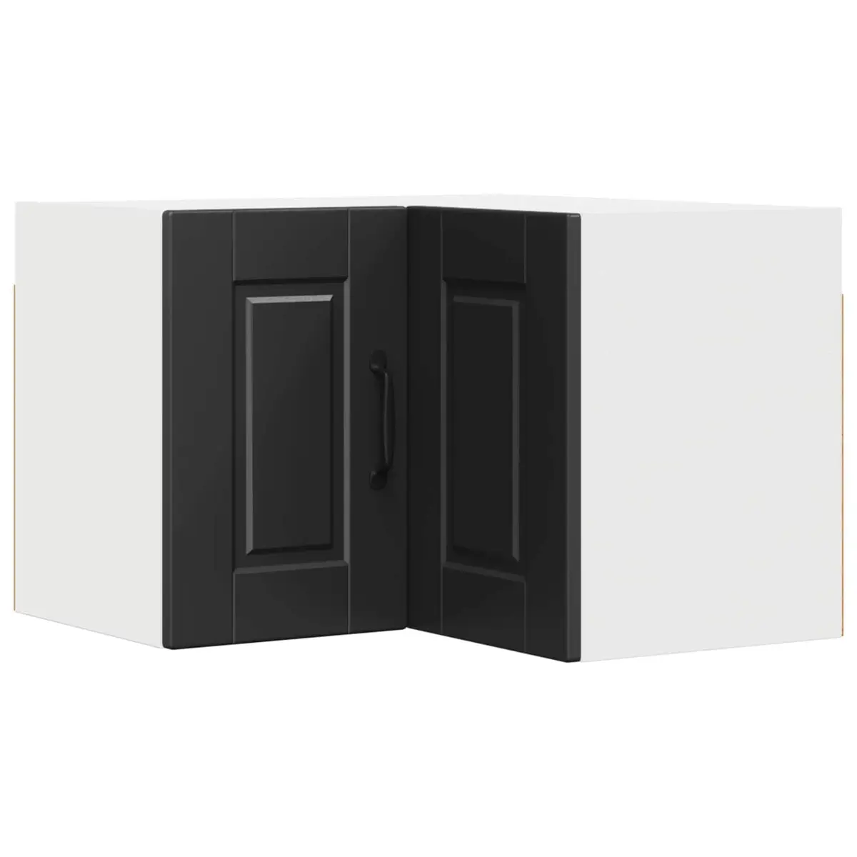 Wall Corner Kitchen Cabinet Black Engineered Wood 57x57x40cm
