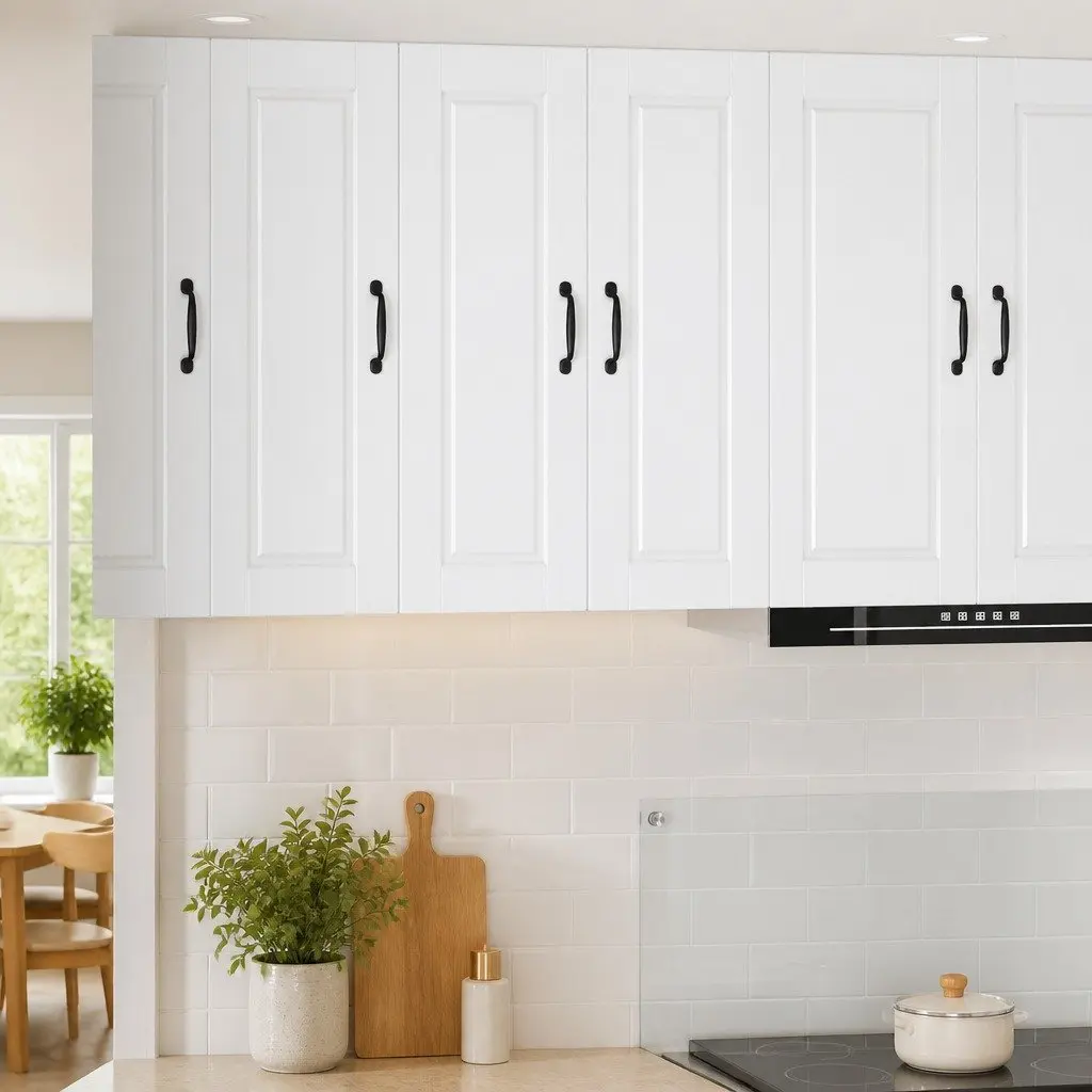 Wall Cabinet High Gloss White 30x31x80cm Modern Storage 2 Pcs
