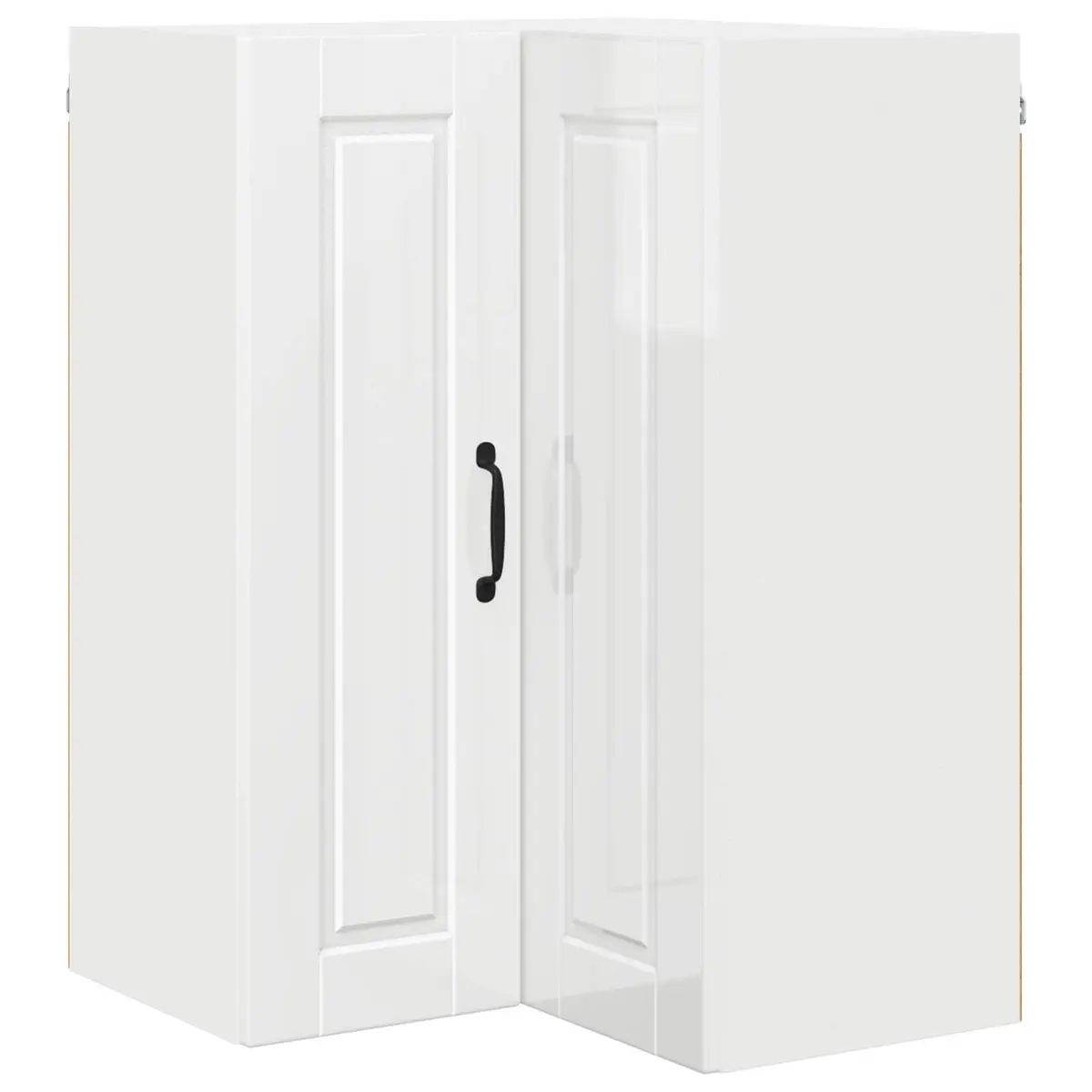 Wall Corner Cabinet High Gloss White 57 x 57 x 80 cm Kitchen Storage Cupboard