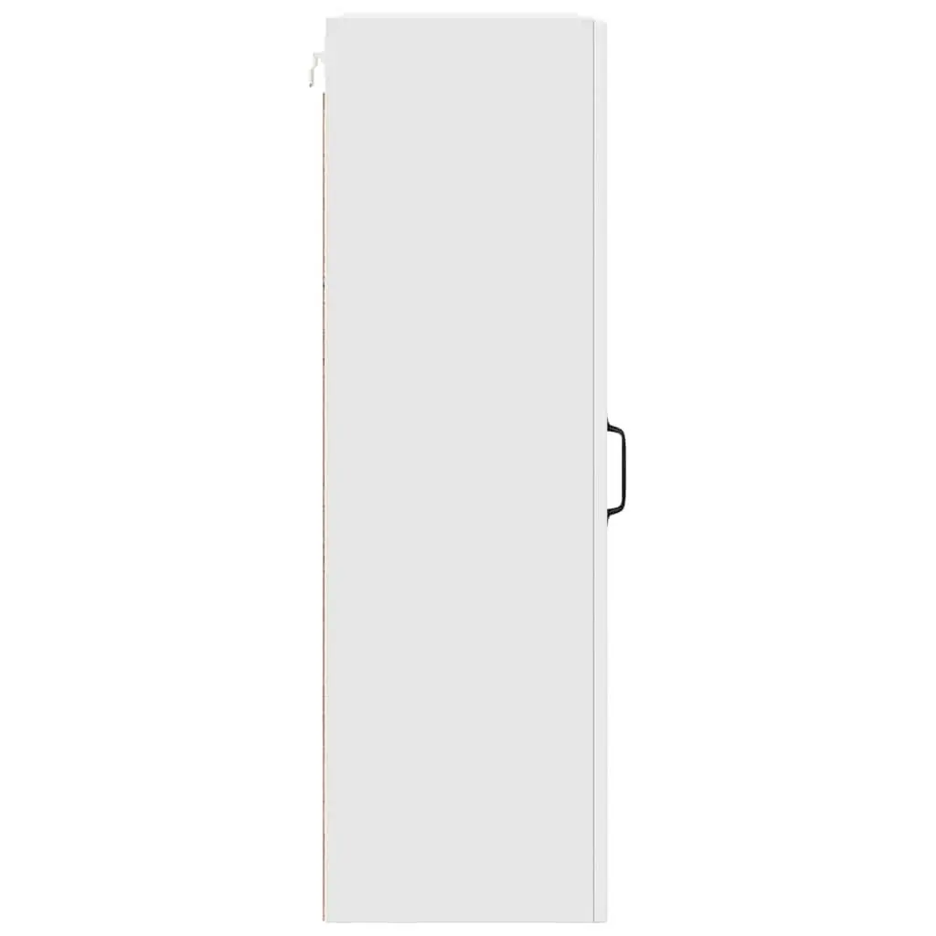 Wall Cabinet Kitchen Storage White Engineered Wood 50x31x100cm Shelves Organiser