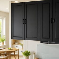 Wall Cabinet Kitchen Storage Black Engineered Wood 50 x 31 x 100 cm Shelves