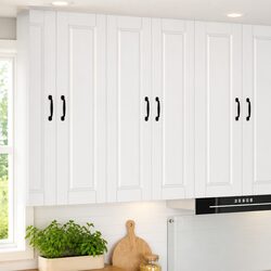 Wall Cabinet White Kitchen Storage Engineered Wood 60x31x100cm Shelves