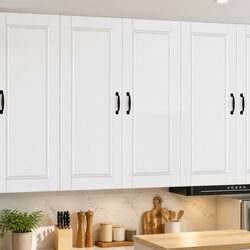 Wall Cabinet Kitchen Storage High Gloss White Engineered Wood Wall-Mounted