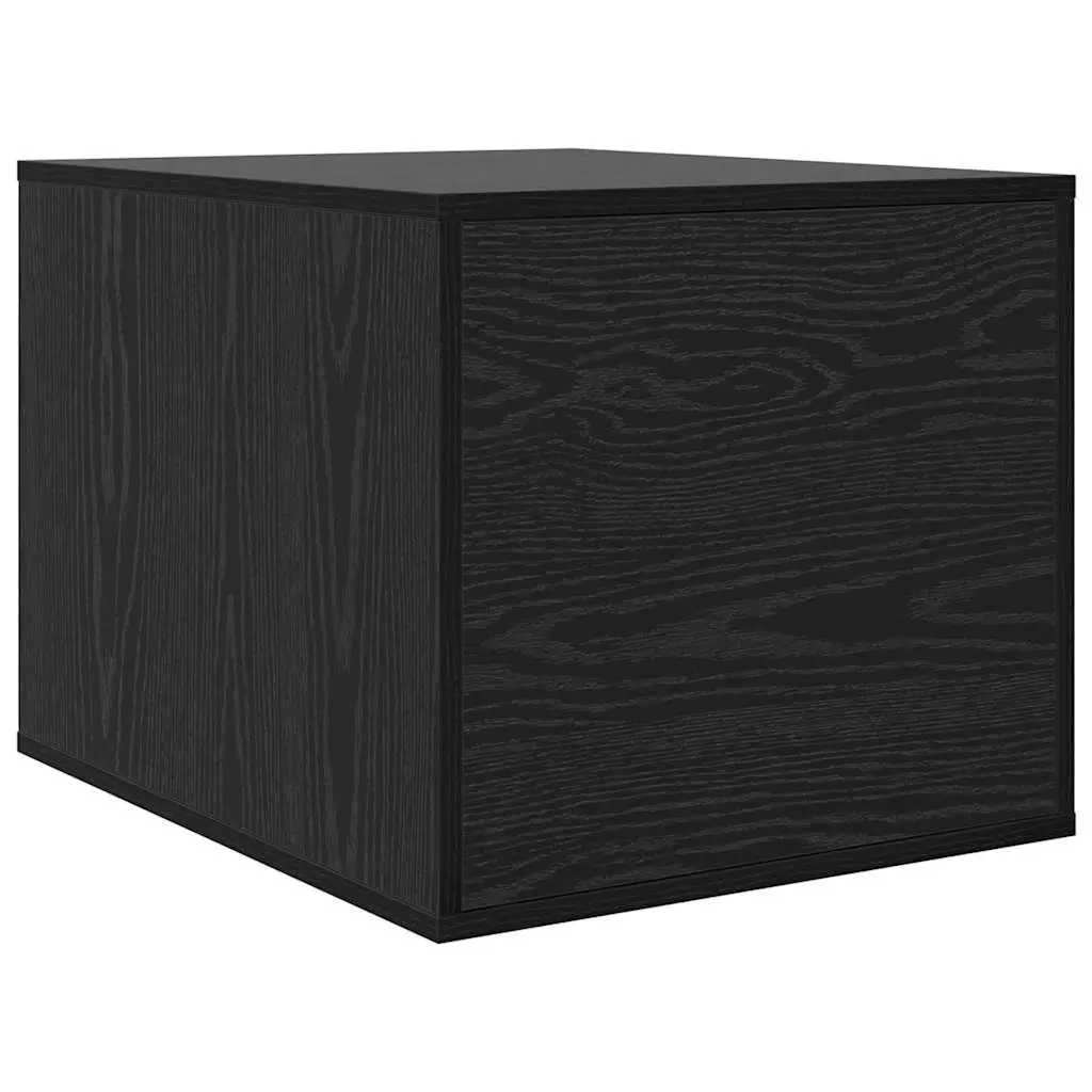Cat Litter Box Enclosure Engineered Wood Black Oak 47 x 59 x 42 cm Indoor Furniture