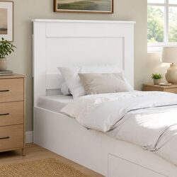 White Headboard 90cm Modern Bedroom Furniture Engineered Wood Wall Mount