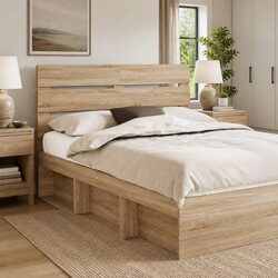 Headboard Engineered Wood Bedroom Furniture Modern Minimalist Design