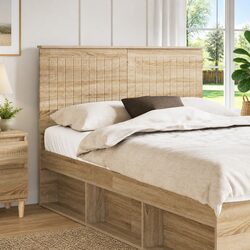 Headboard 135 cm Modern Bedroom Furniture Engineered Wood Brown Minimalist