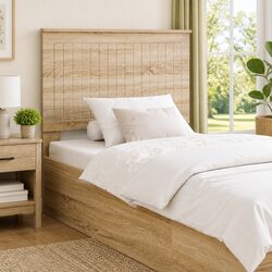 Modern Headboard 90cm Engineered Wood Bedroom Furniture Brown Sonoma Oak Style