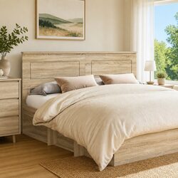 Headboard Engineered Wood Rectangular Modern Bedroom Furniture Brown Sonoma Oak
