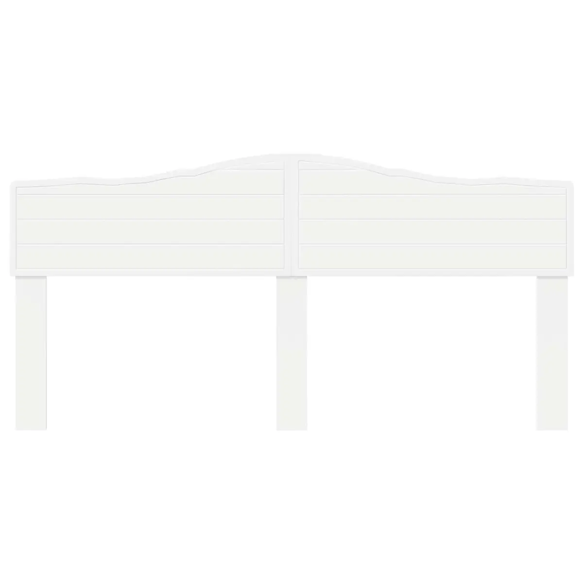 Engineered Wood Headboard Modern Minimalist Rectangular White